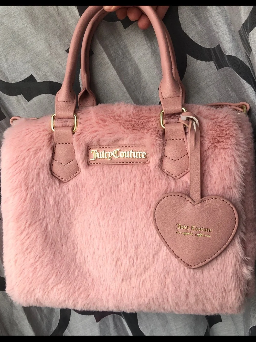 Juicy Couture Pink Taffy Fluffy Faux Fur Bag